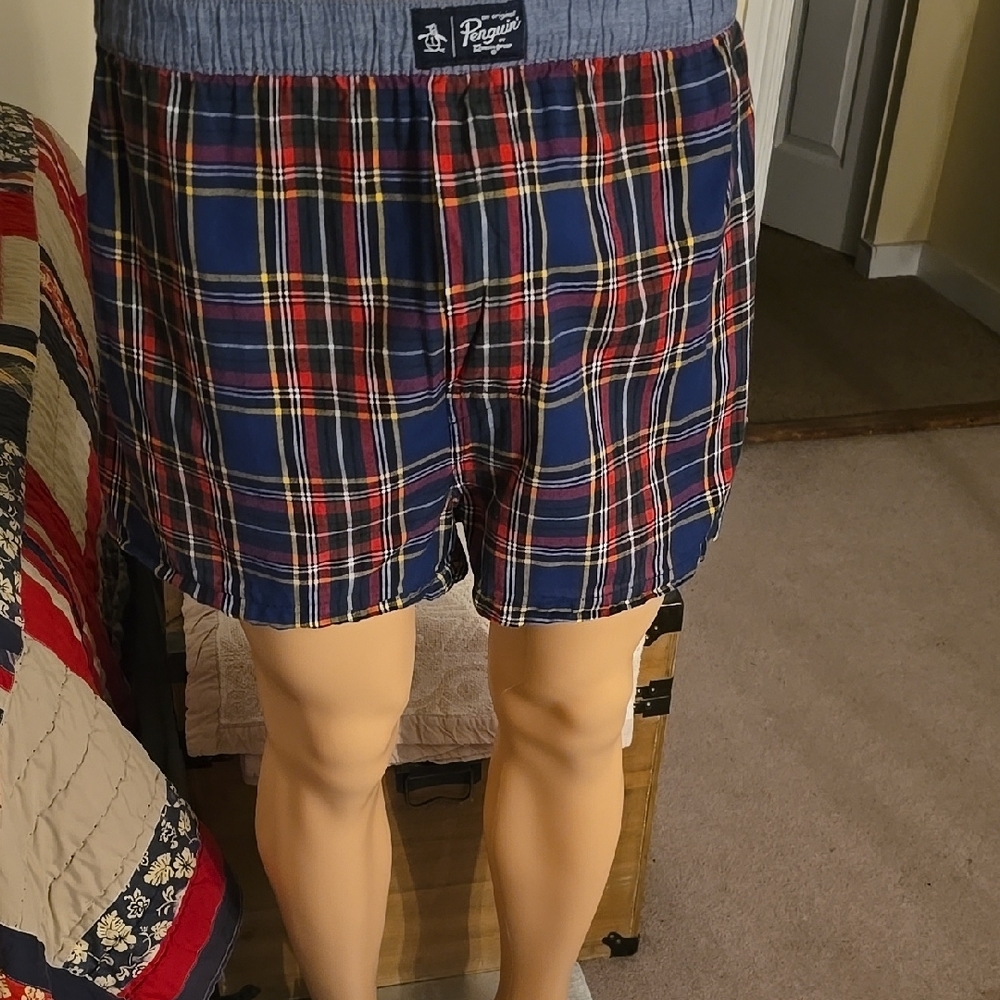 Original Penguin Blue and Red Boxers